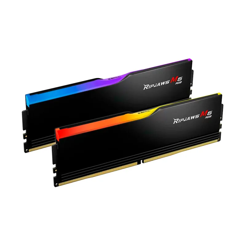 Модуль пам'яті для комп'ютера DDR5 32GB (2x16GB) 6400 MHz Ripjaws M5 RGB Matte Black G.Skill (F5-6400J3648F16GX2-RM5RK)