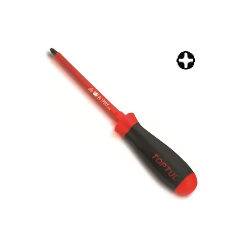 Отвертка Toptul PH1 диэлектрическая 100 мм (1000V) (FBEB0110)