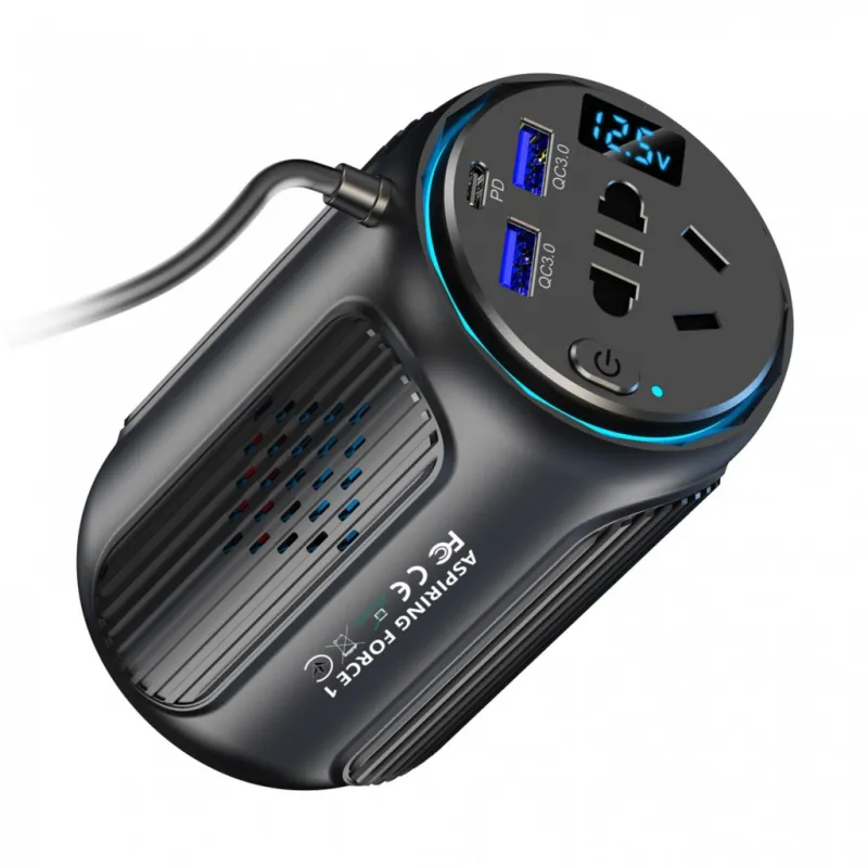 Автомобільний інвертор 12V/220V Force1 150W, PD20W Aspiring (FC.150)