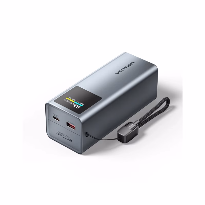 Батарея універсальна Vention 20000 mAh 100W Gray TFT Display Type (FKCH0)