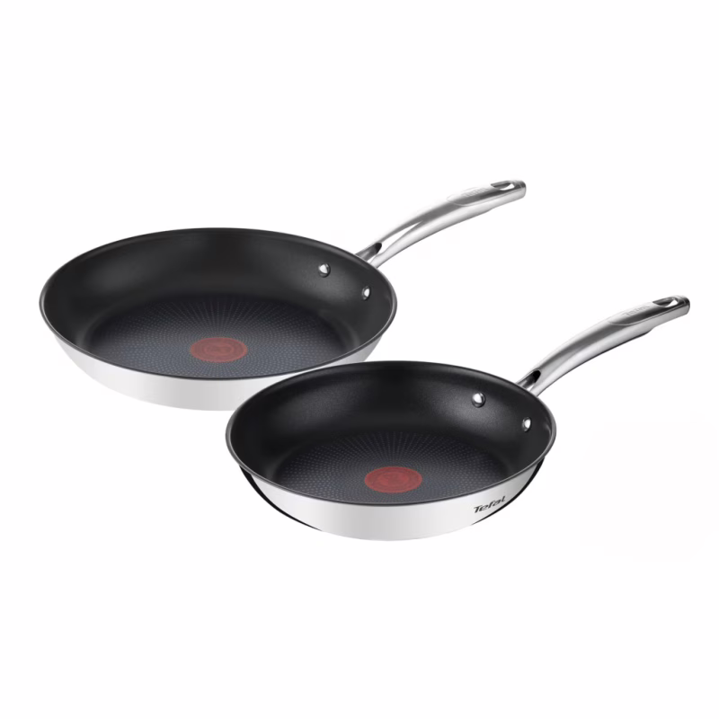 Набір сковорідок Tefal Duetto+, 2шт, 24/28см, нержавіюча сталь (G732S255)