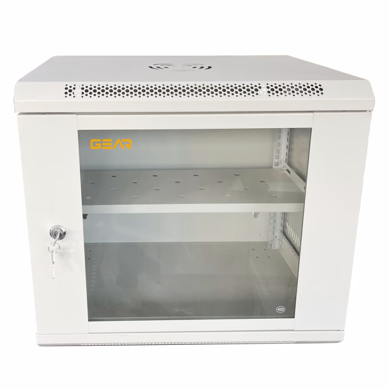 Шкаф настенный GEAR 9U 19" 530x400x450 мм, + полка 19", grey (GWMSN-9U-530-400G)