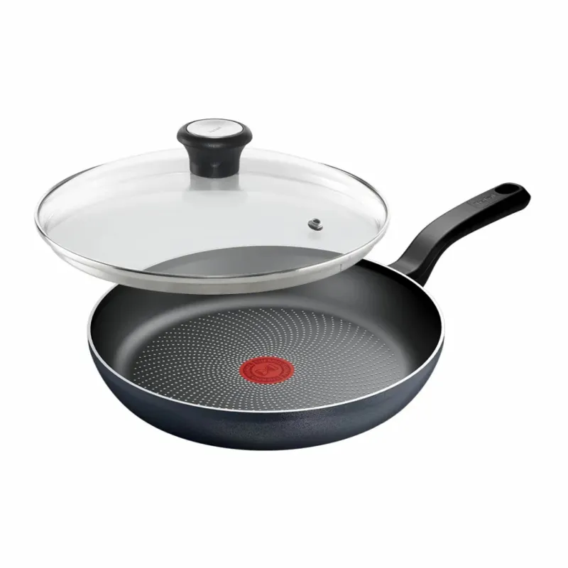 Сковорода Tefal So'' Light 28 см, алюміній, бакеліт, скло, чорний (H0560642_SET)