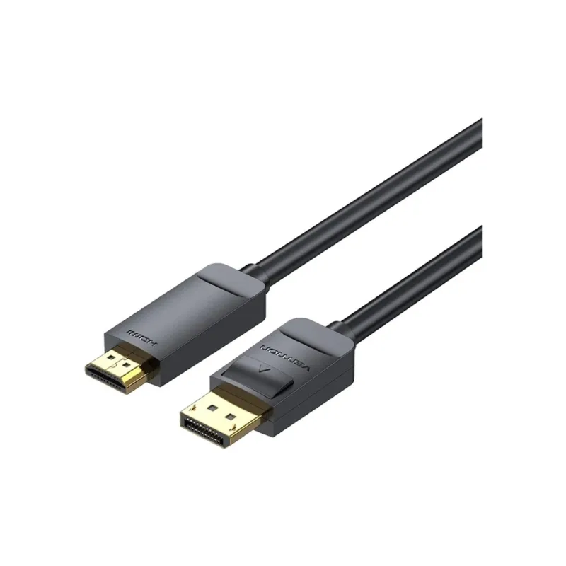 Кабель мультимедийный DisplayPort M to HDMI M 1.5m 4K black Vention (HAGBG)