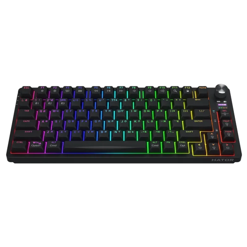 Клавіатура Hator Icefall Pro Wireless/Bluetooth/USB Black (HTK450UA)