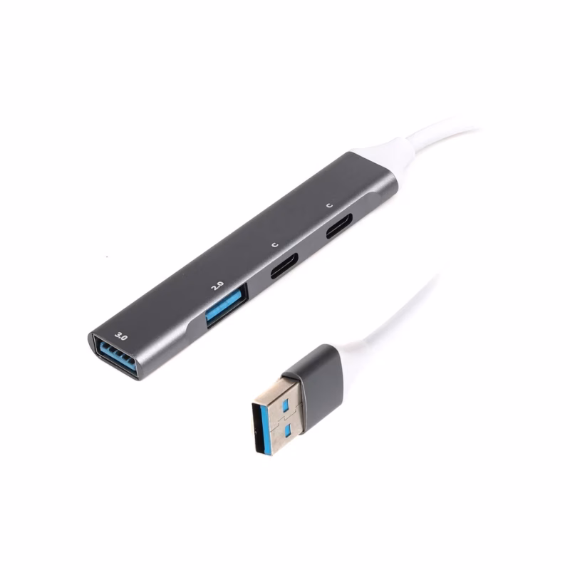 Концентратор Maxxter USB 3.0 to 1xUSB 3.0 + 1xUSB 2.0 + 2xUSB-C (HU3A-4P-03)