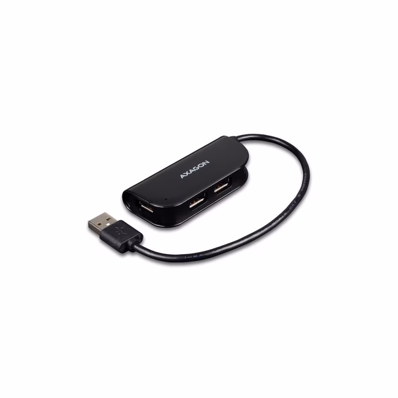 Концентратор AXAGON USB 2.0 to 4xUSB 2.0 0.2m black (HUE-X4B)
