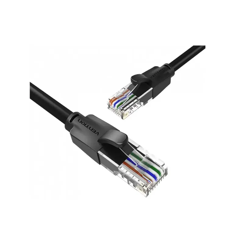 Патч-корд 0.5м, UTP cat 6 RJ-45 black Vention (IBEBD)
