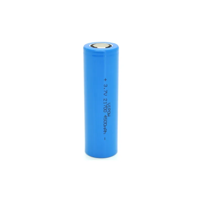 Акумулятор 21700 4500mAh, 3.7V, Blue, FlatTop Vipow (ICR21700-4500mAhFT / 31079)