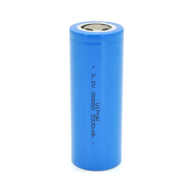 Акумулятор 26650 3300mAh, LiFePO4, FlatTop, 3.2V, Blue Vipow (IFR26650-3300mAhFT / 31075)