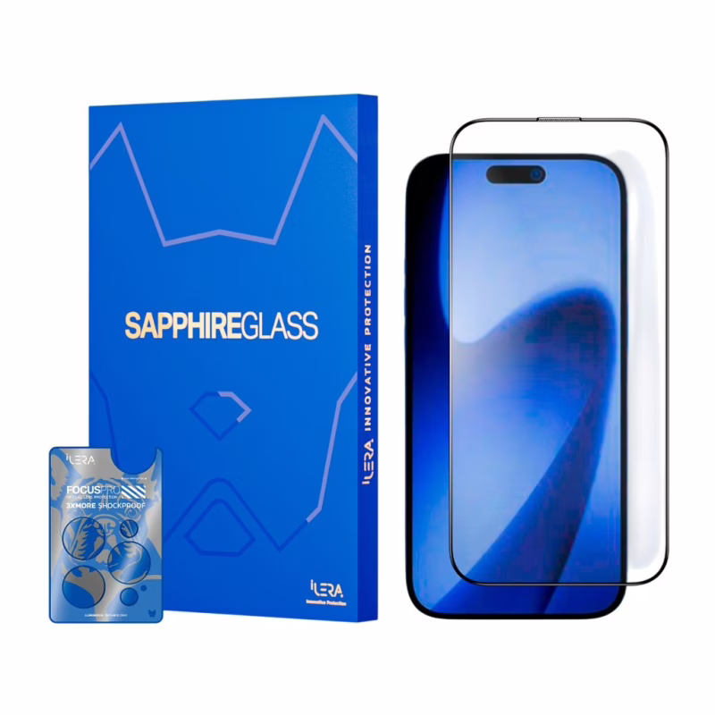Стекло защитное iLera Sapphire Ultra Glass 2.0 iPhone 17 Pro (ILSPDLPL17PR)