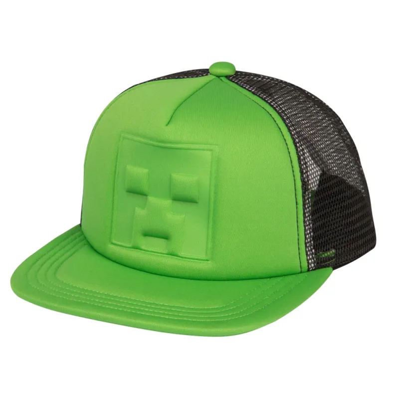 Кепка Jinx Minecraft - Who's Deboss Creeper Youth Snapback Green (JINX-10370)