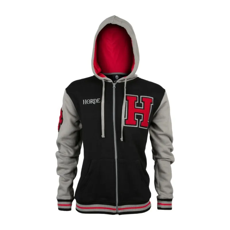 Кофта Jinx World of Warcraft Horde Varsity Hoodie Black/Cool Grey/Red L (JINX-10491 BLL)