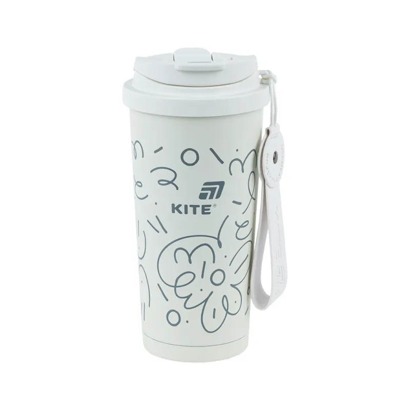 Термокружка Kite 550 мл, біла (K25-1226-3)