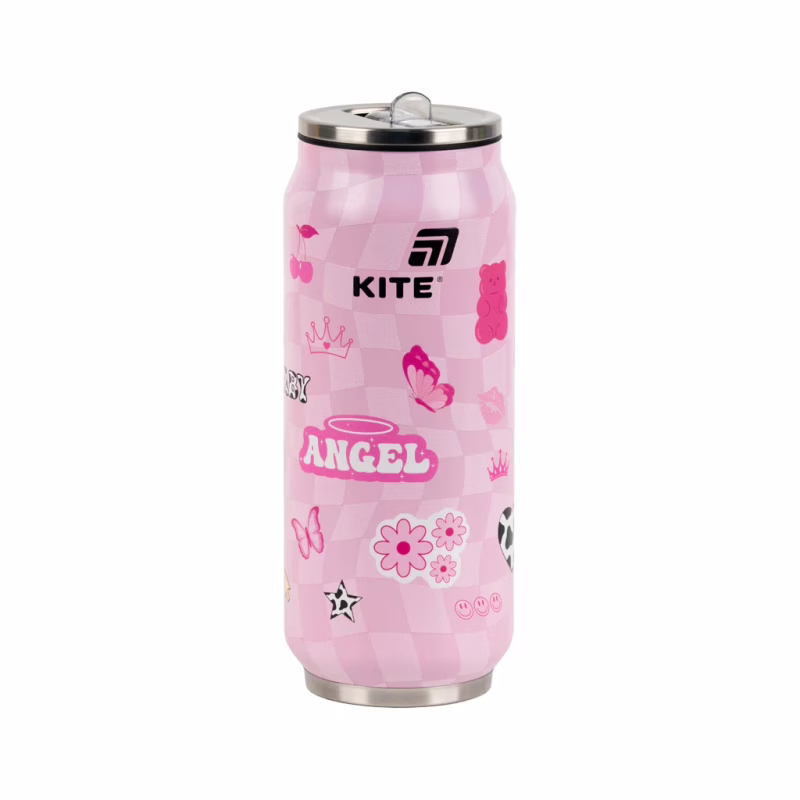Поїльник-непроливайка Kite Angel термочашка з трубочкою, 500 мл (K25-1264-2)