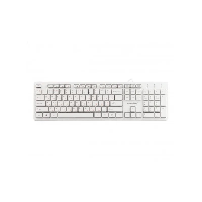 Клавіатура Gembird KB-MCH-03-W-UA USB White (KB-MCH-03-W-UA)