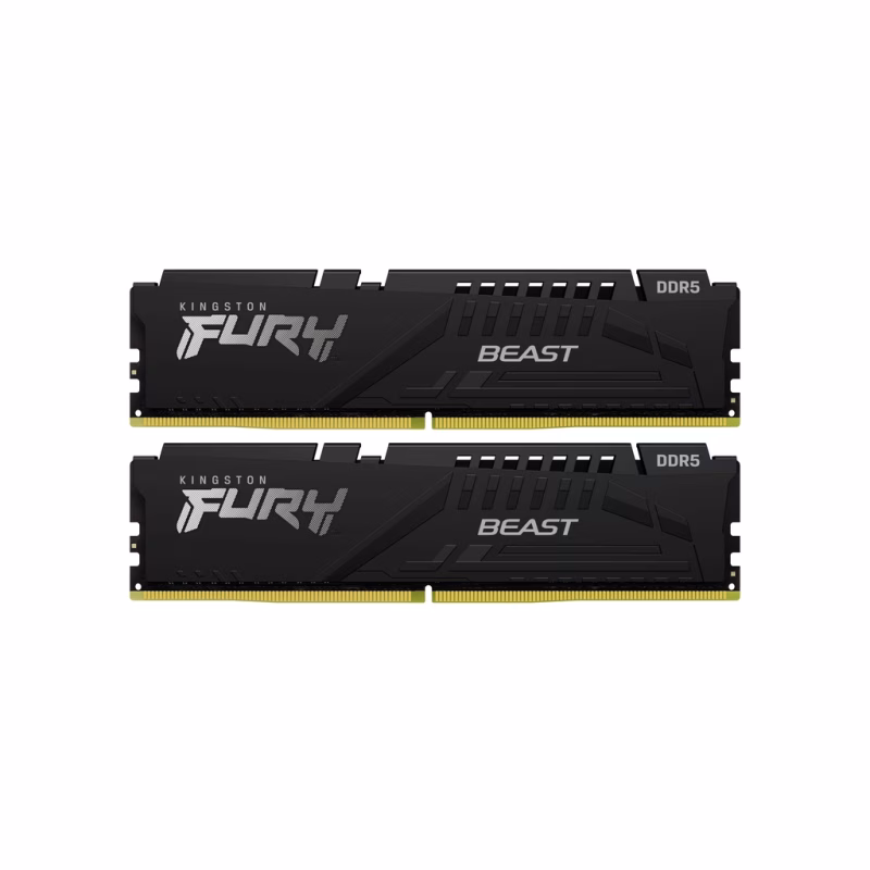Модуль пам'яті для комп'ютера DDR5 128GB (2x64GB) 5600 MHz Beast Black Kingston Fury (ex.HyperX) (KF556C40BBK2-128)