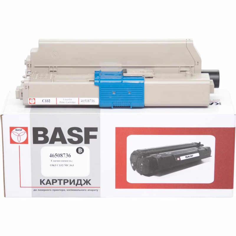 Тонер-картридж BASF OKI C332/MC363 Black 46508736 (KT-46508736)