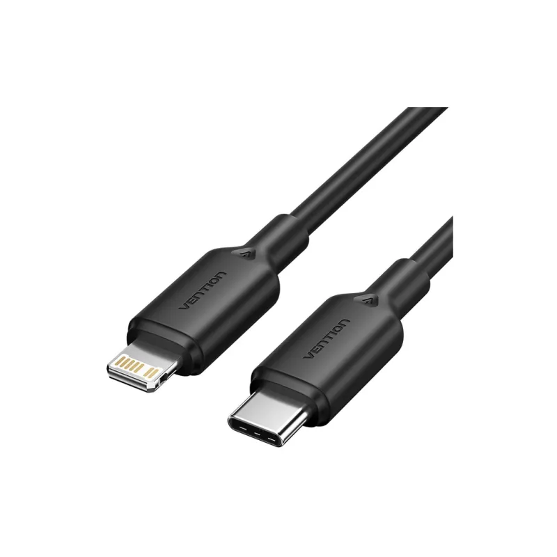 Дата кабель USB-C to Lightning 2.0m 3A black Vention (LAKBH)