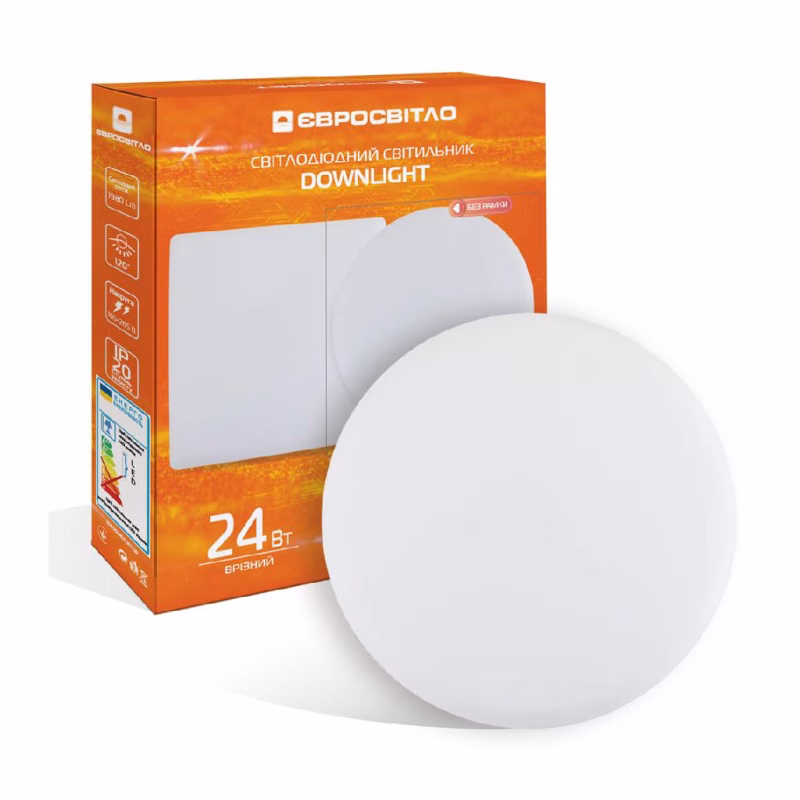 Светильник точечный Євросвітло LED-R-170-24 4200К без рамки
