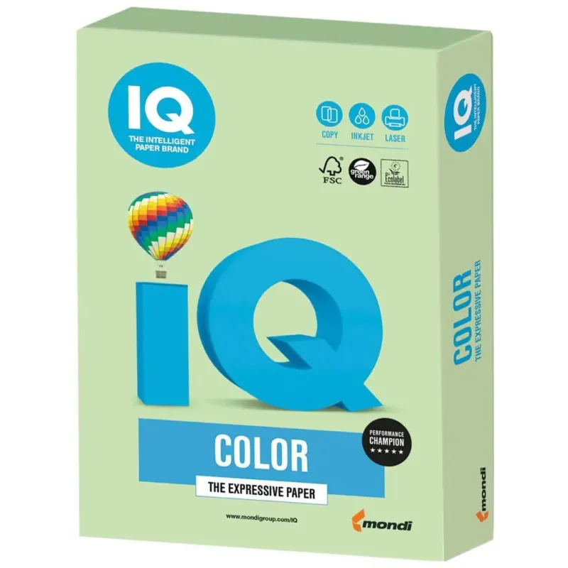 Папір Mondi IQ color А4 pastel, 160g 250sh Green (MG28/A4/160/IQ)