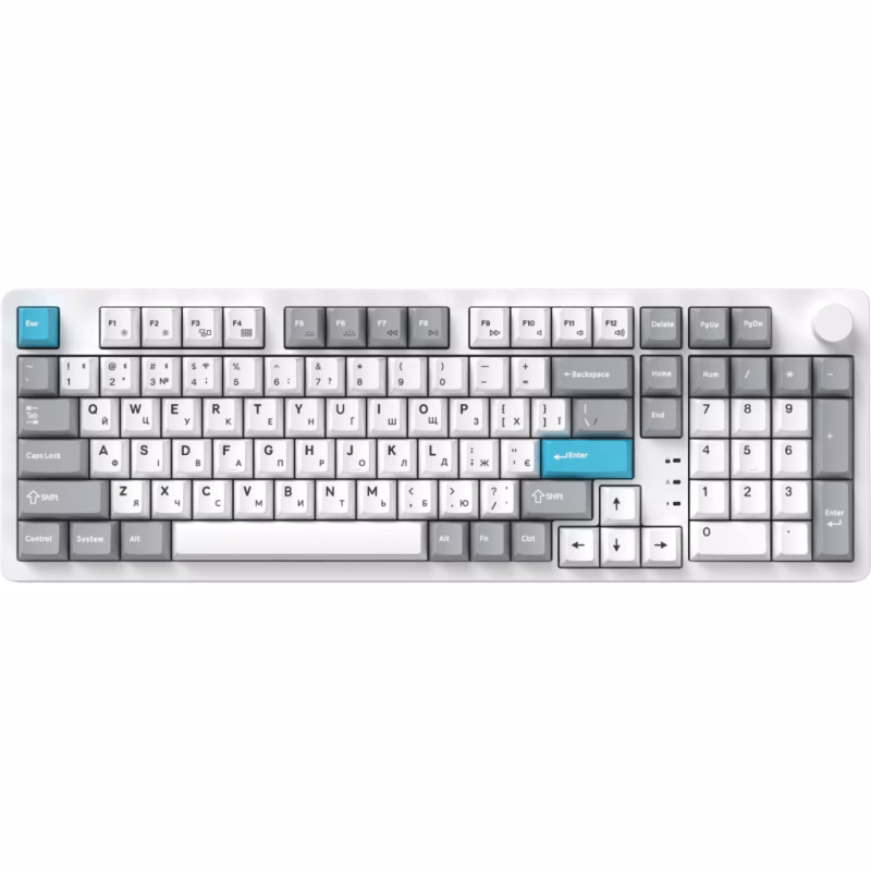 Клавиатура GamePro Asgard Drakkar Keychron Super Red Switch Wireless/Bluetooth/USB UA White (MK305WH)