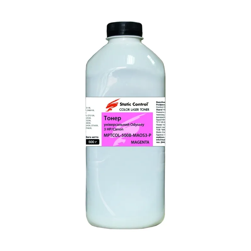 Тонер HP/Canon MPTCOL OS3 500г magenta (фасовка) Static Control (MPTCOL-500B-MAOS3-P)