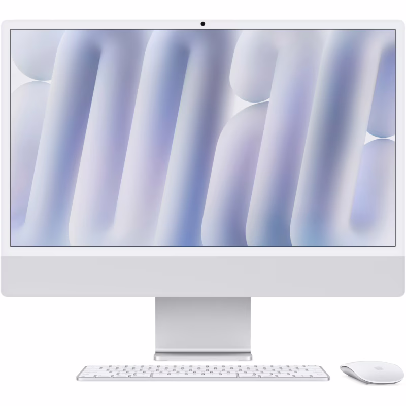 Компьютер Apple 24" iMac Retina 4.5K / Apple M4 (10-c/CPU, 10-c/GPU), 16, 512, Silver, Model A3137 (MWUV3UA/A)