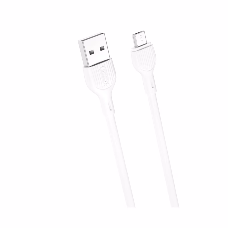 Дата кабель USB 2.0 AM to Micro 5P 1.0m 2.1A white XO (NB200-M-WH)