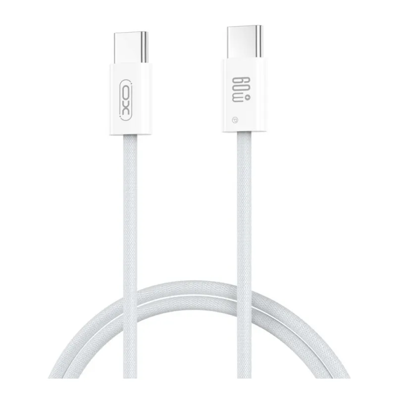 Дата кабель USB-C to USB-C 1.0m 60W white XO (NBQ273_C_White)