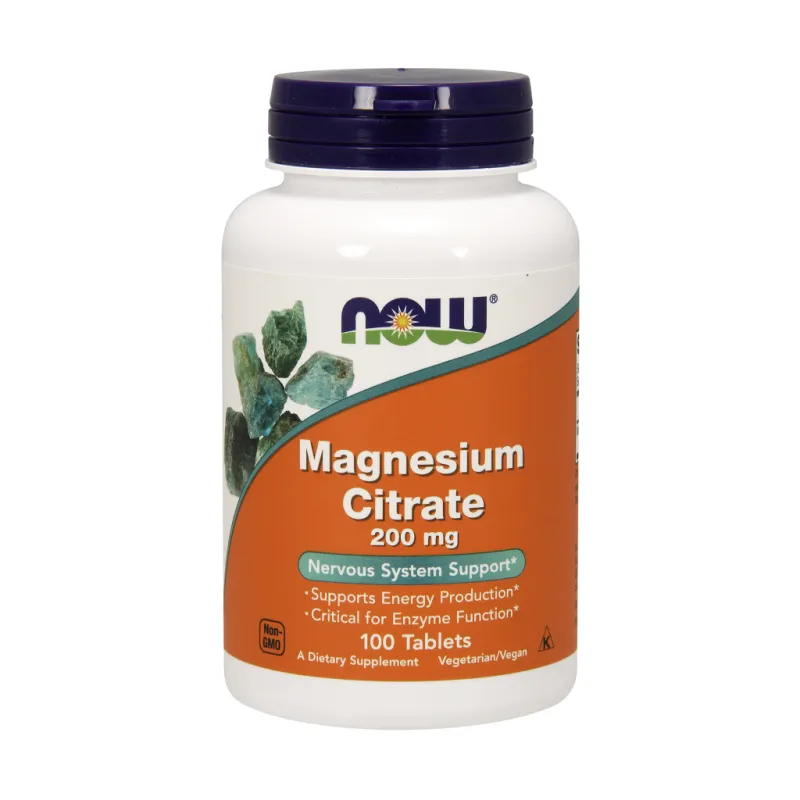 Мінерали Now Foods Цитрат Магнію 200мг, 100 таблеток (NF1290)