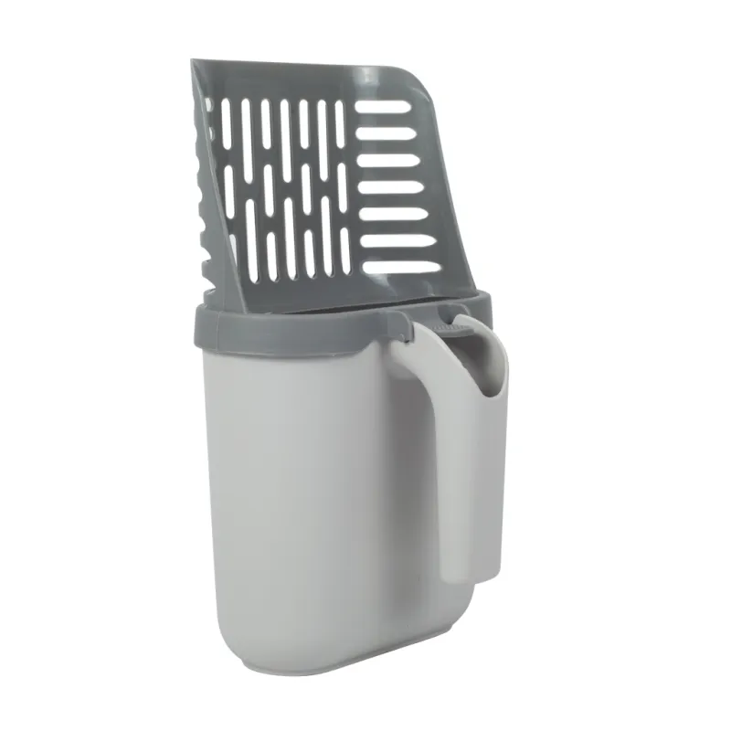 Лопатка для туалету Me&Pet з контейнером сіра (NMP35)