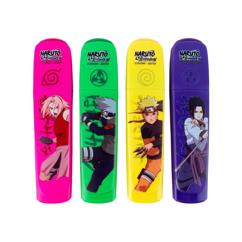 Набір маркерів Kite Highlighter Naruto, набір з 4-х кольорів (NR24-444)