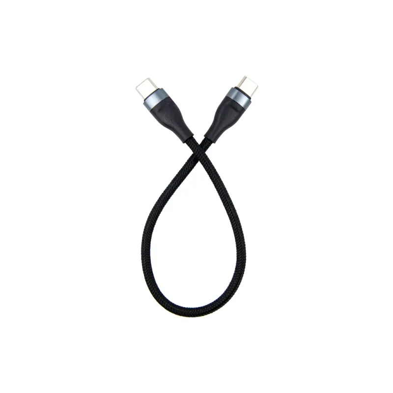 Дата кабель USB-C to USB-C 0.25m black Dengos (NTK-TC-TC-SHRT-BLACK)