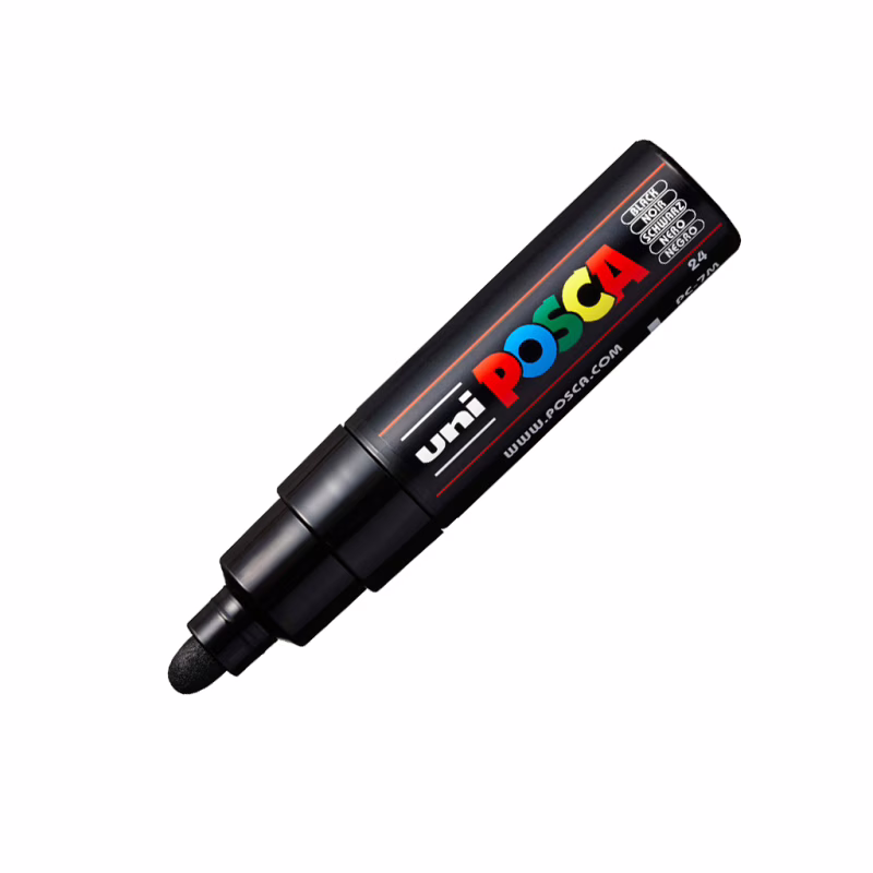 Маркер UNI Posca, 4,5-5,5мм, черный (PC-7M BLACK)