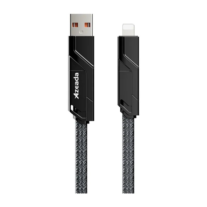 Дата кабель USB-C to USB-C + Lightning + USB-A 1.5m Black Proda (PD-B96th-BK)