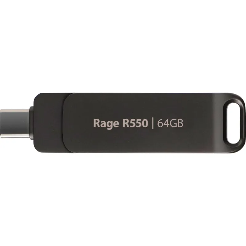USB флеш накопичувач Patriot 64GB Rage R550 Matte Black USB/Type-C 3.2 (PE64GR550DSAD)