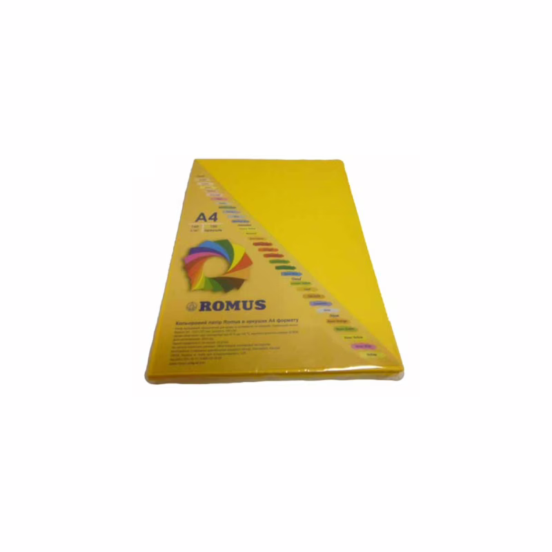 Бумага Romus A4 160 г/м2 100c, yellow sunny (R50843)