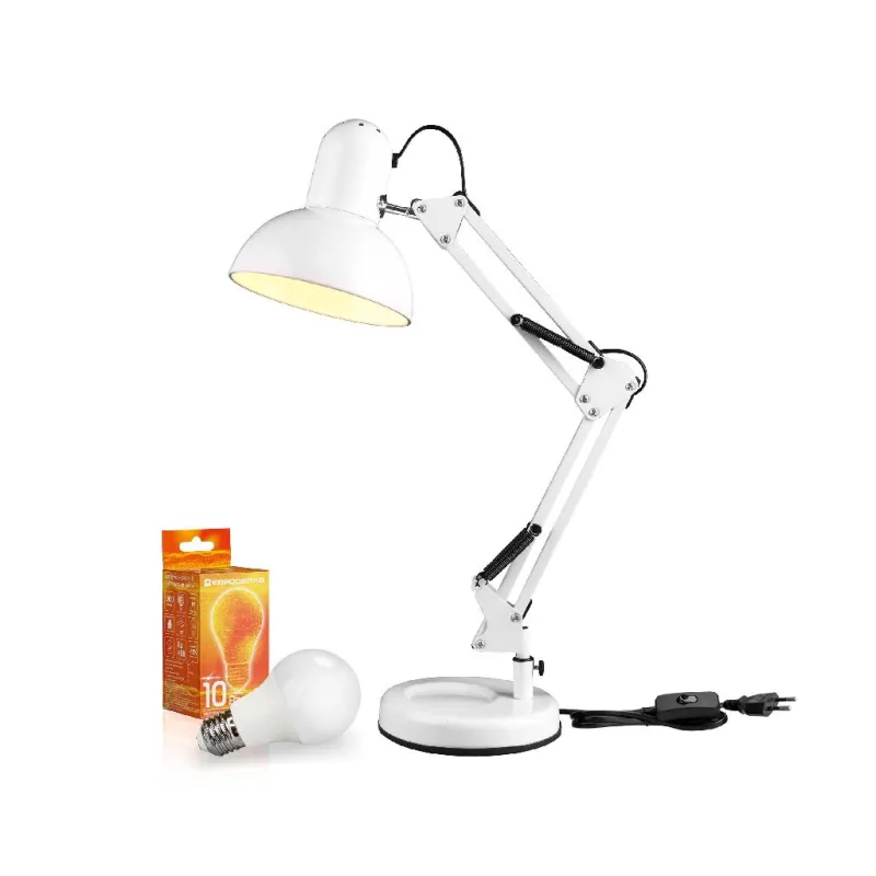 Настільна лампа Євросвітло Ridy-027 E27 біла
