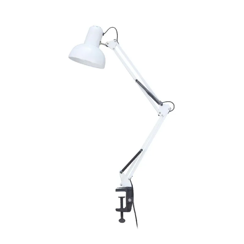 Настільна лампа Євросвітло Ridy-027 E27 зі струбциною біла