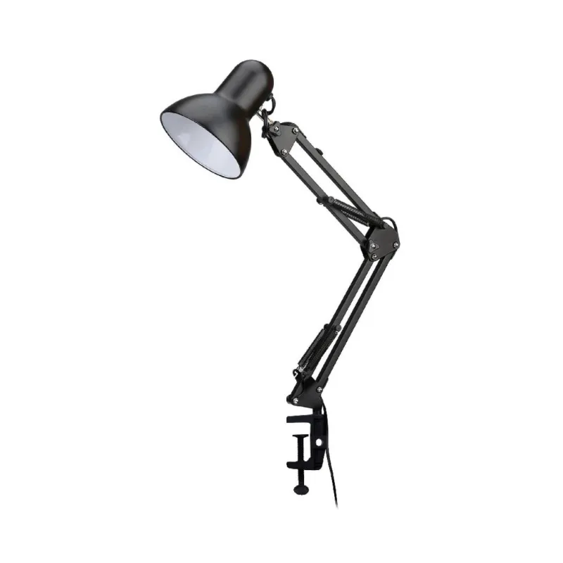 Настільна лампа Євросвітло Ridy-027 E27 зі струбциною чорна