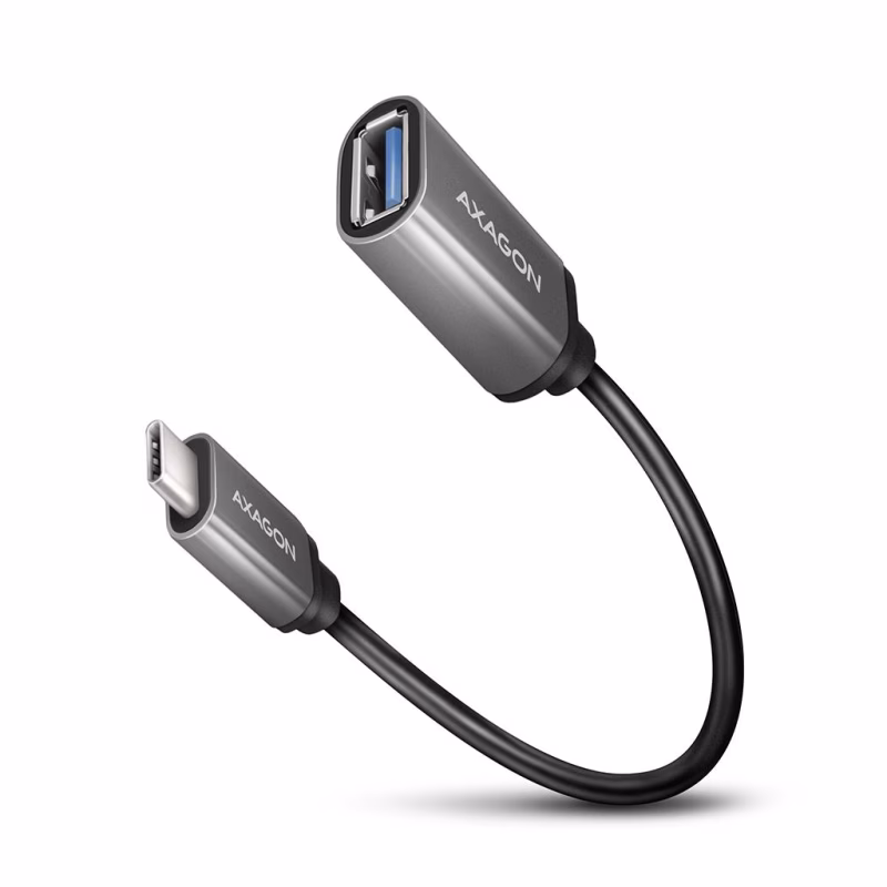 Переходник OTG USB 3.0 AF to USB-C 0.2m gray AXAGON (RUCM-AFAC)