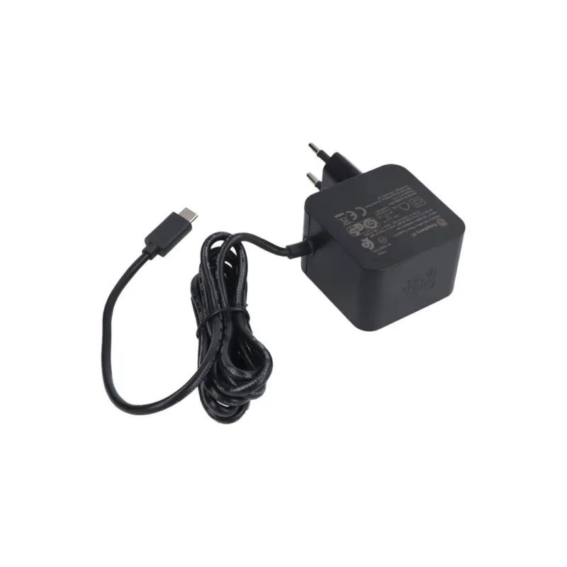 Блок живлення для Мікро ПК Raspberry Pi для Raspberry Pi 4 5В/3А USB-C чорний (SC0754)
