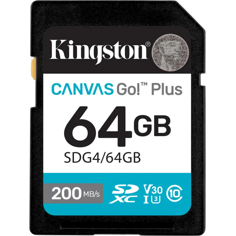 Карта пам'яті Kingston 64GB SDXC сlass 10 UHS-I U3 V30 Canvas Go Plus G4 (SDG4/64GB)