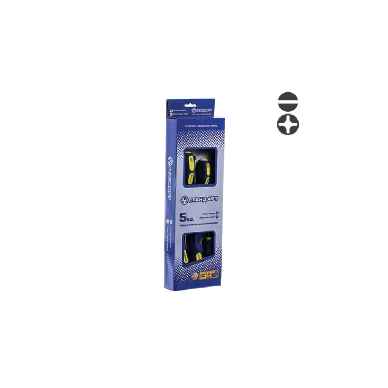 Набор отверток Toptul 5 шт. SL5,SL6,SL8,PH1,PH2 (SDS05)