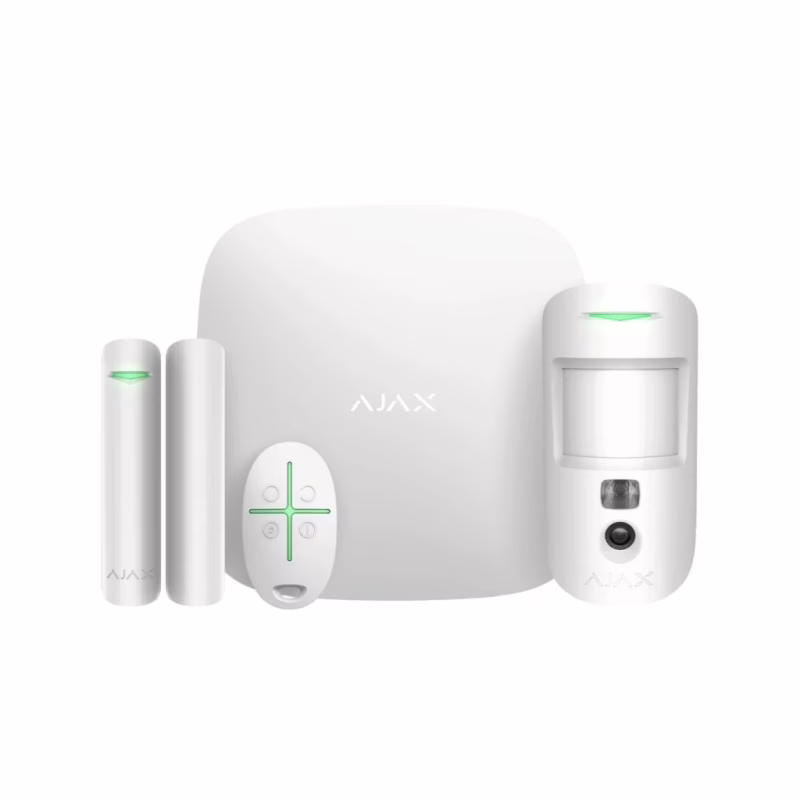Комплект охоронної сигналізації Ajax StarterKit Cam Plus HDR white