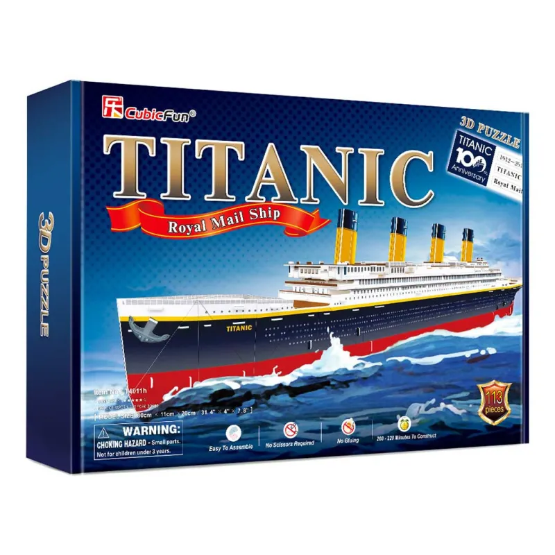 Пазл Cubic Fun Тривимірна головоломка-конструктор Титанік (T4011h)