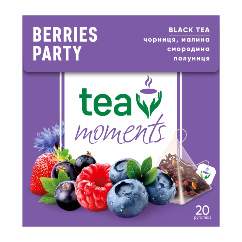Чай Tea Moments Berries Party черный 20х1.8 г пирамидки (tm.00230)