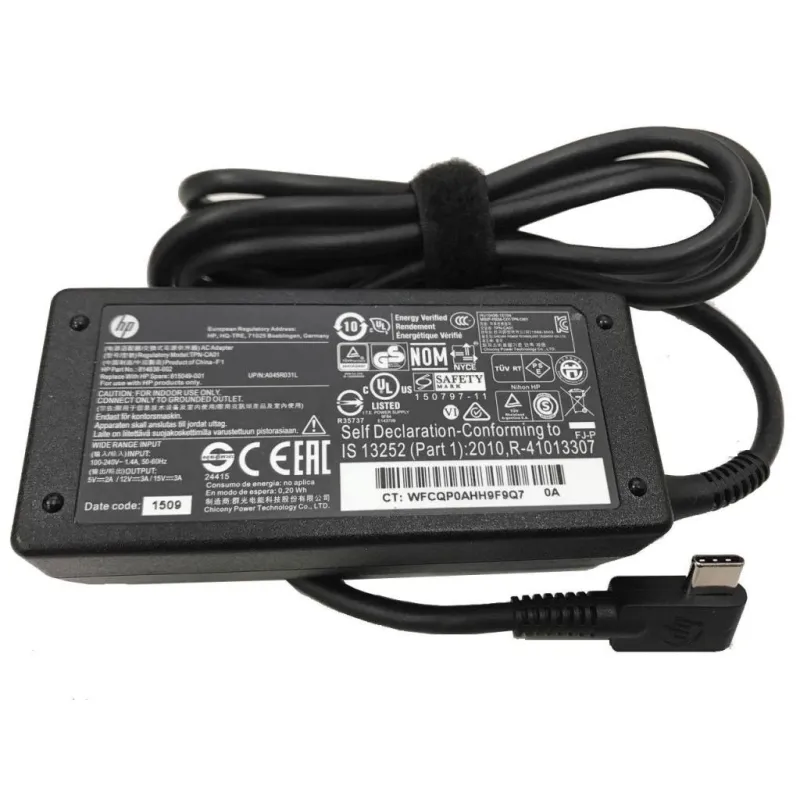 Блок питания к ноутбуку HP 45W 15V, Type-C (TPN-CA01 / A40255)