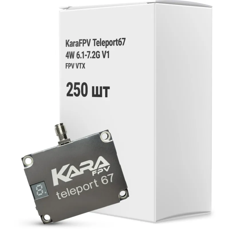 Відеопередавач (VTX) KaraFPV Teleport67 4W 6.1-7.2G V1 упаковка 250 шт. (TX6704BV1)